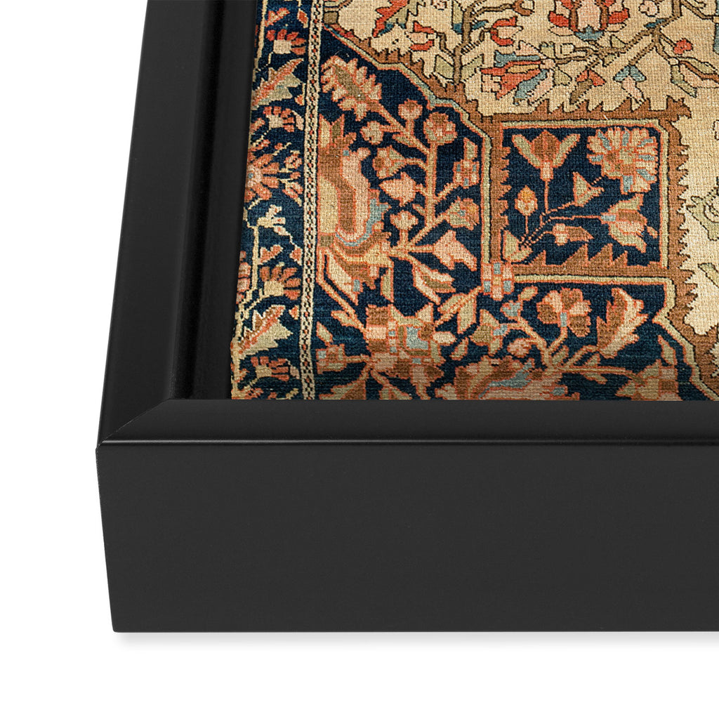 Ferahan  Antique West Persian Rug Print Framed Canvas Print Gallery Image 3