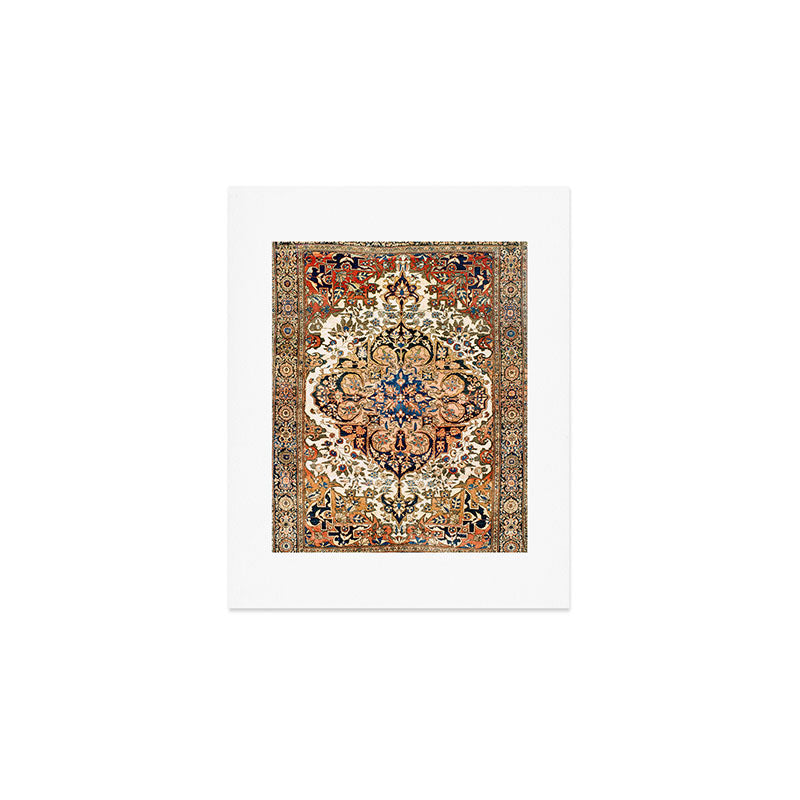 Ferahan Arak  Antique West Persian Rug Print Art Print Gallery Image 1