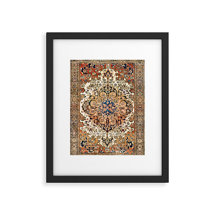 Ferahan Arak  Antique West Persian Rug Print Framed Art Print Gallery Image 1