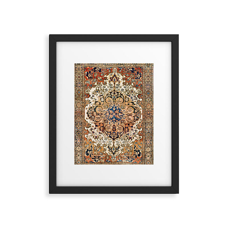 Ferahan Arak  Antique West Persian Rug Print Framed Art Print Gallery Image 4