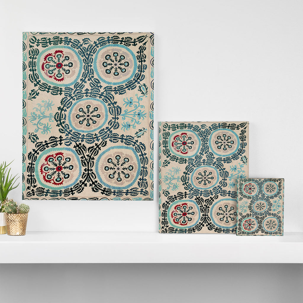 Ferghana Suzani  Northeast Uzbekistan Embroidery Print Canvas Print Gallery Image 3