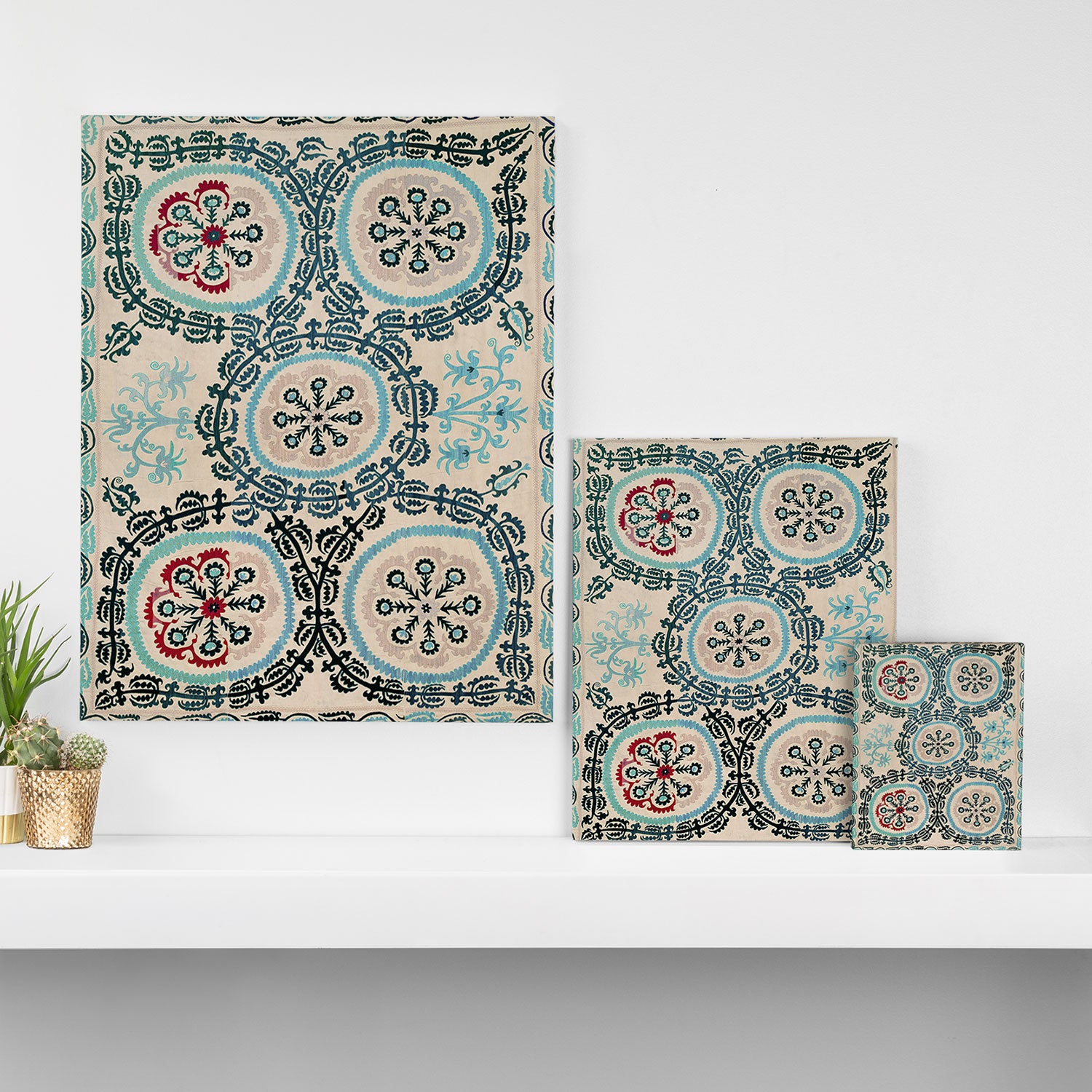 Ferghana Suzani  Northeast Uzbekistan Embroidery Print Canvas Print Gallery Image 3