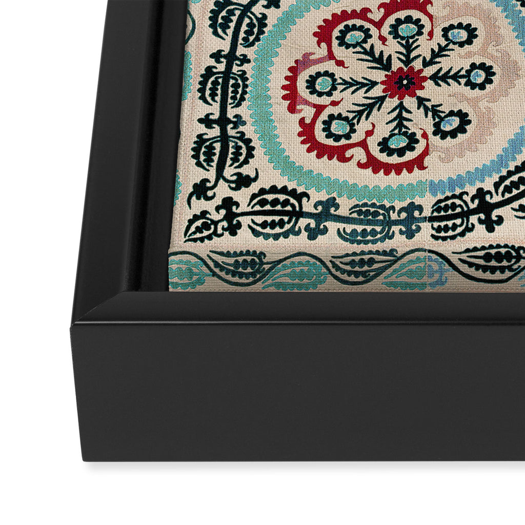 Ferghana Suzani  Northeast Uzbekistan Embroidery Print Framed Canvas Print Gallery Image 3