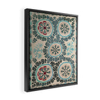 Ferghana Suzani  Northeast Uzbekistan Embroidery Print Framed Canvas Print Gallery Image 2