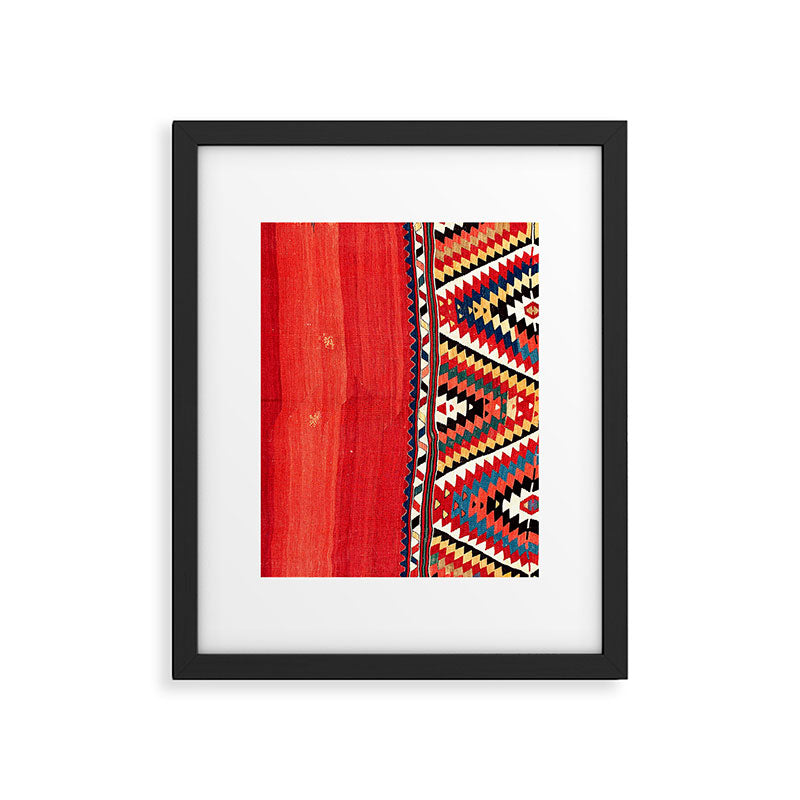 Fethiye  Antique Turkish Kilim Camel Trapping Print Framed Art Print Gallery Image 5