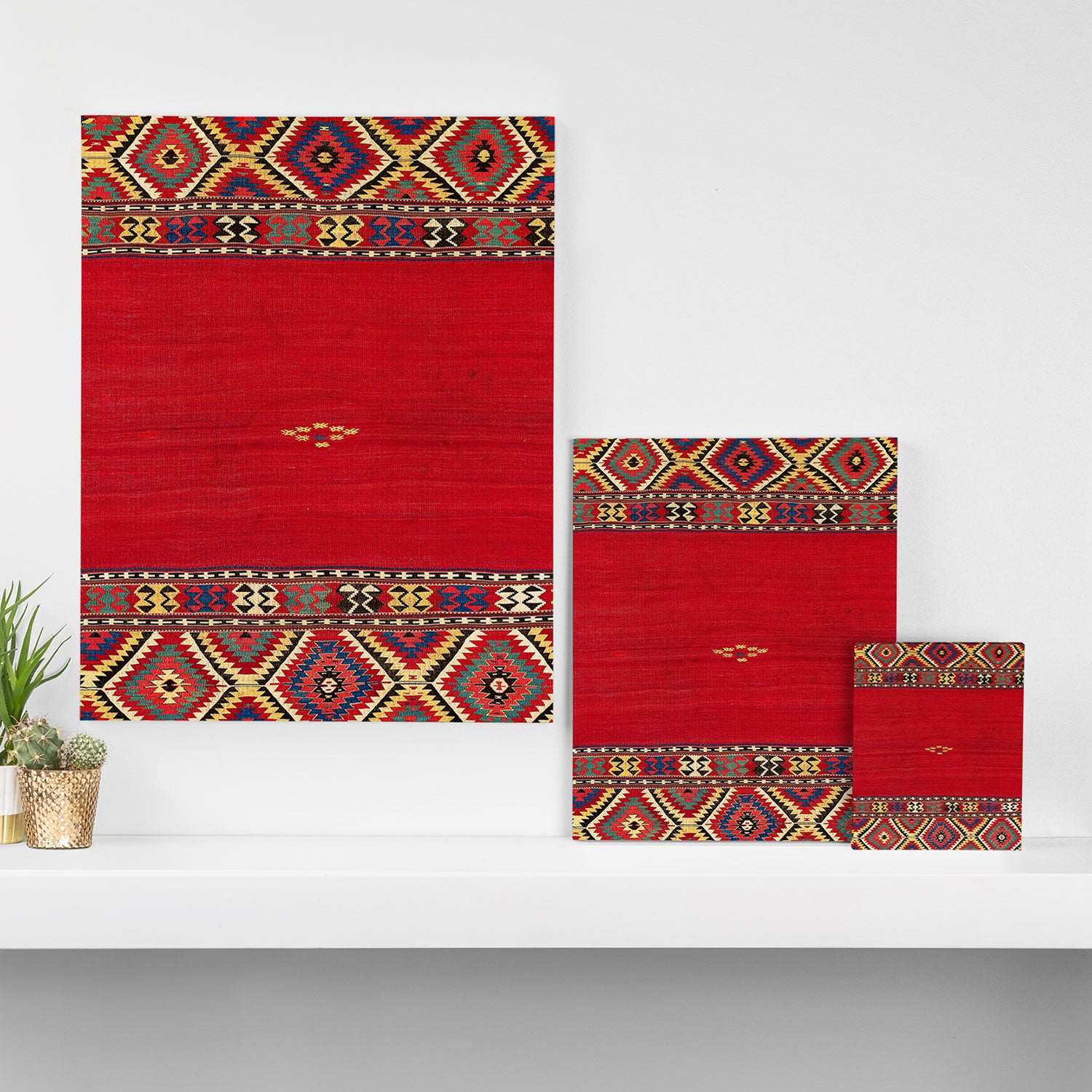 Fethiye Southwest Anatolian Kilim Print Canvas Print Gallery Image 3