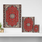 Fine Silk & Wool Isfahan Persian Rug Print Canvas Print Gallery Image 3