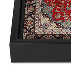 Fine Silk & Wool Isfahan Persian Rug Print Framed Canvas Print Gallery Image 3