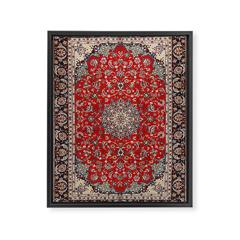 Fine Silk & Wool Isfahan Persian Rug Print Framed Canvas Print Gallery Image 6