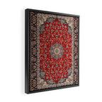 Fine Silk & Wool Isfahan Persian Rug Print Framed Canvas Print Gallery Image 2