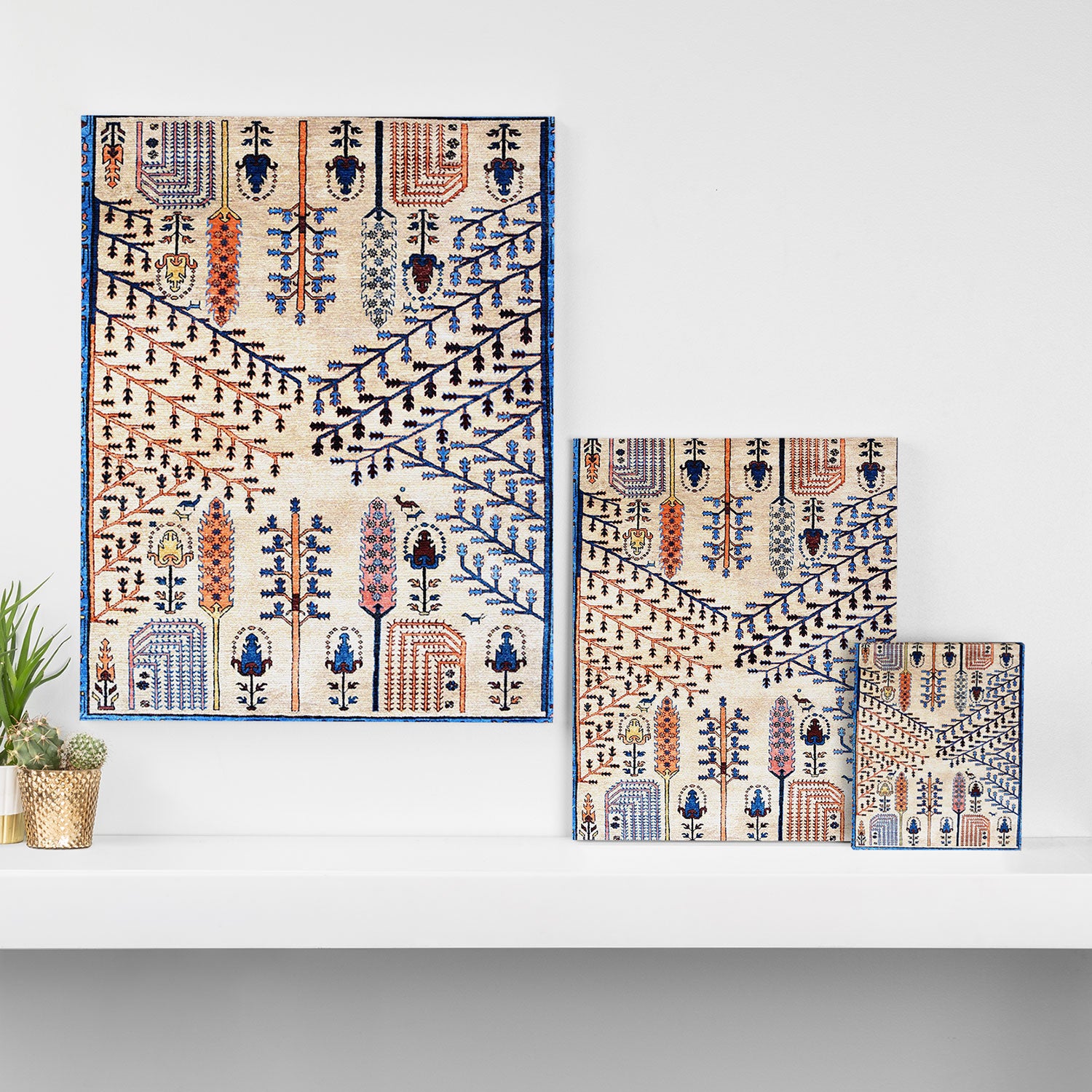 Floral Garden Persian Rug Print Canvas Print Gallery Image 3