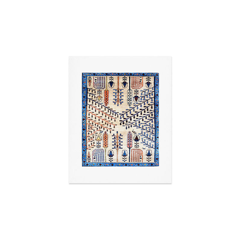 Floral Garden Persian Rug Print Art Print Gallery Image 1