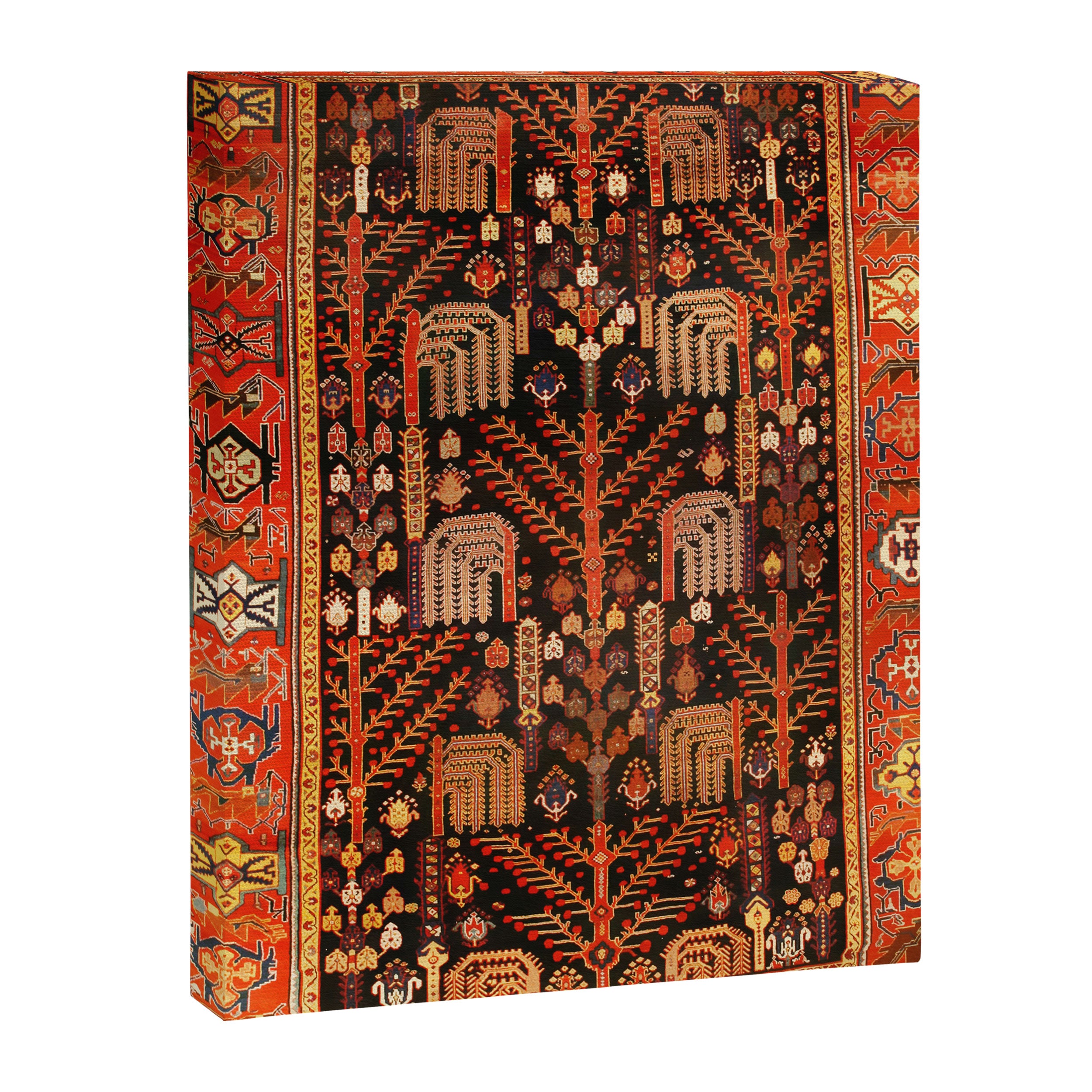 Floral Persian Bakhtiari Rug Print Canvas Print Gallery Image 3