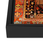 Floral Persian Bakhtiari Rug Print Framed Canvas Print Gallery Image 3