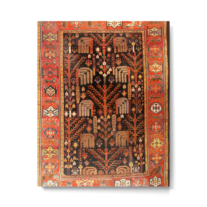 Floral Persian Bakhtiari Rug Print Metal Print Gallery Image 1
