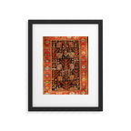 Floral Persian Bakhtiari Rug Print Framed Art Print Gallery Image 4