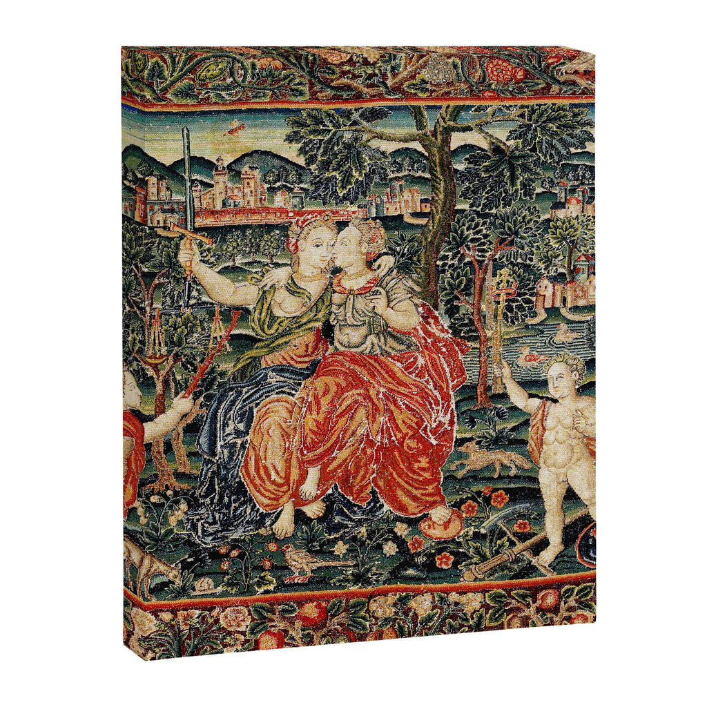 Franco Flemish Allegorical 17th Century Tapestry Print Canvas Print Gallery Image 3