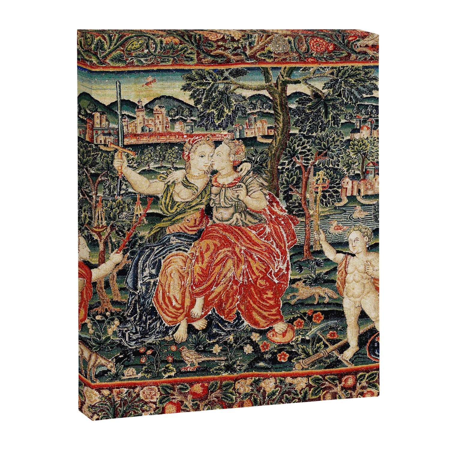Franco Flemish Allegorical 17th Century Tapestry Print Canvas Print Gallery Image 3