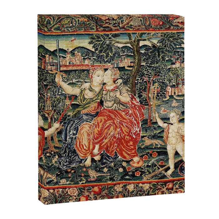 Franco Flemish Allegorical 17th Century Tapestry Print Canvas Print Gallery Image 1