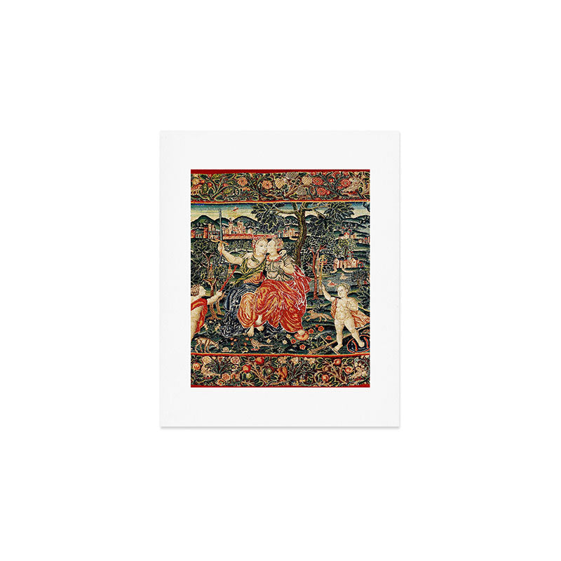 Franco Flemish Allegorical 17th Century Tapestry Print Art Print Gallery Image 1
