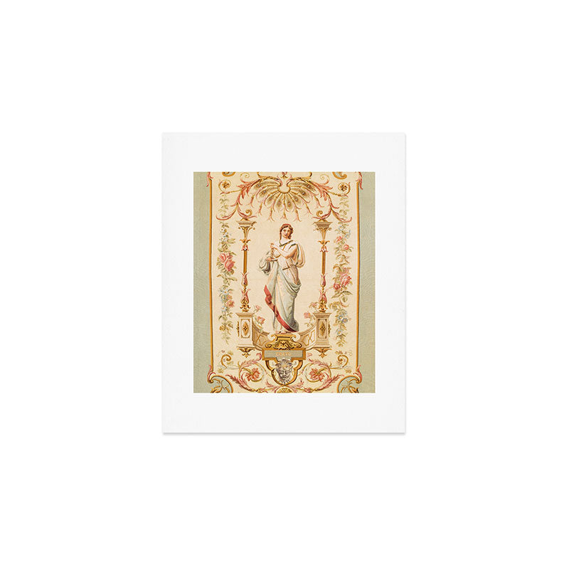 French Aubusson  Antique Tapestry Print Art Print Gallery Image 1