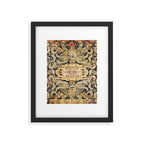 French Aubusson Vintage Floral Rug Print Framed Art Print Gallery Image 5