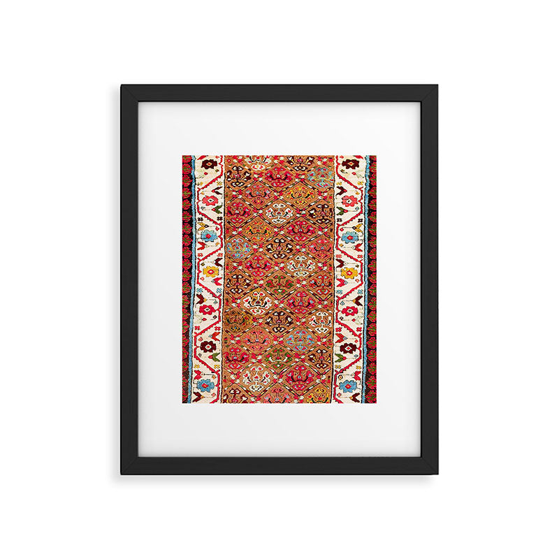 Garahgozloo Hamadan West Persian Long Rug Print Framed Art Print Gallery Image 6
