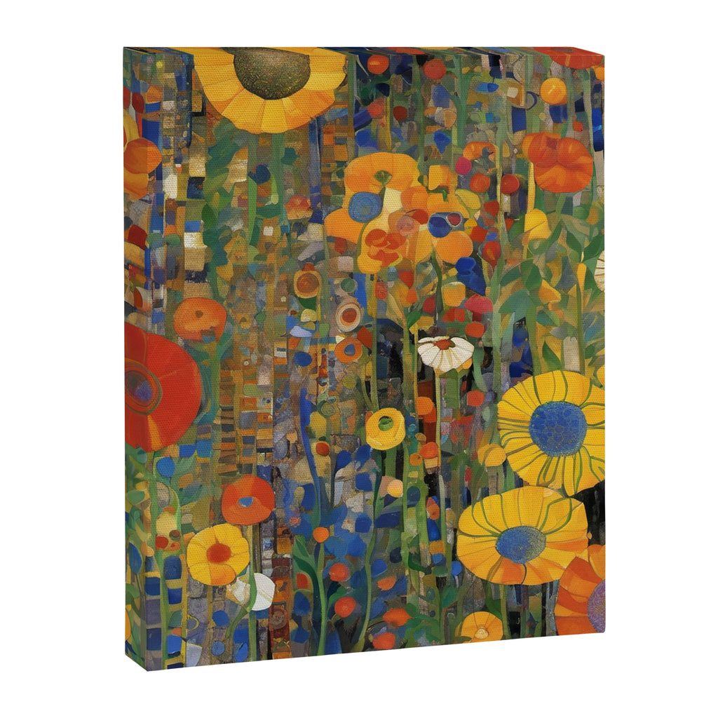 Garden with Colorful Abstract Flowers Canvas Print Gallery Image 8
