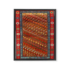 Genje Central Caucasus Antique Rug Print Framed Canvas Print Gallery Image 3