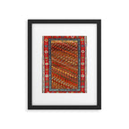 Genje Central Caucasus Antique Rug Print Framed Art Print Gallery Image 5