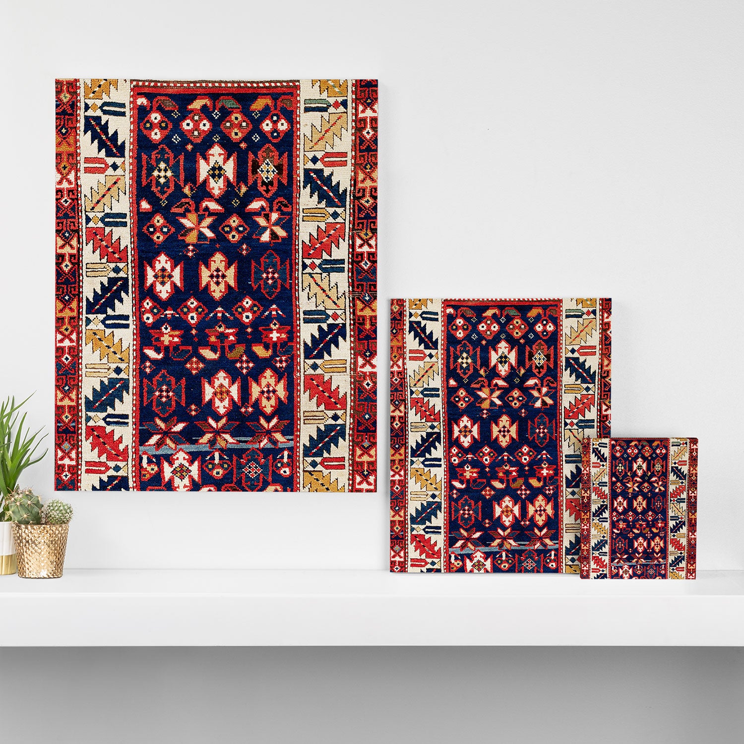 Genje Central Caucasus Rug Print Canvas Print Gallery Image 3