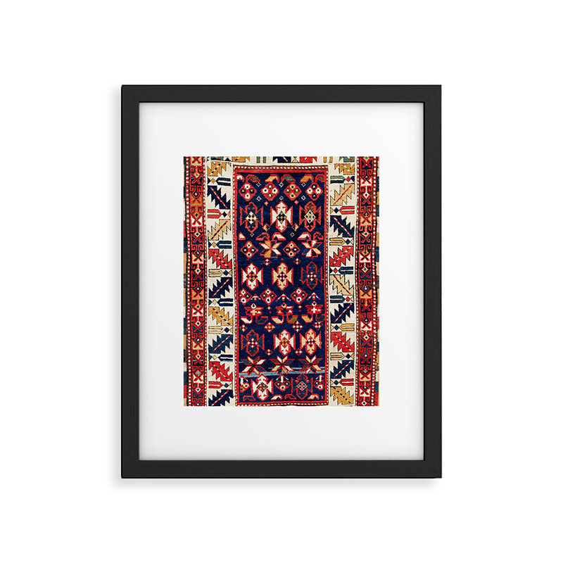 Genje Central Caucasus Rug Print Framed Art Print Gallery Image 4