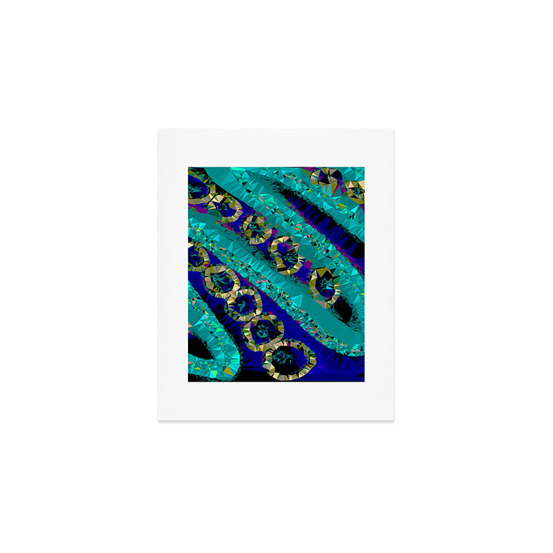 Glittery Low Poly Abstract Geometric Art Art Print Gallery Image 1