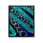 Glittery Low Poly Abstract Geometric Art Framed Canvas Print Gallery Image 8