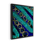 Glittery Low Poly Abstract Geometric Art Framed Canvas Print Gallery Image 2