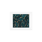 Gold Teal Abstract Low Poly Geometric Triangles Art Print Gallery Image 1