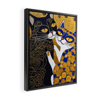 Gustav Klimt Cat Kiss Framed Canvas Print Gallery Image 2