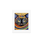 Gustav Klimt Cat with Colorful Clothing  Art Print Gallery Image 1