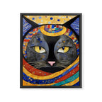 Gustav Klimt Cat with Colorful Clothing  Framed Canvas Print Gallery Image 8