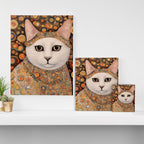 Gustav Klimt Cat with Colorful Costume Canvas Print Gallery Image 3