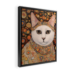 Gustav Klimt Cat with Colorful Costume Framed Canvas Print Gallery Image 2