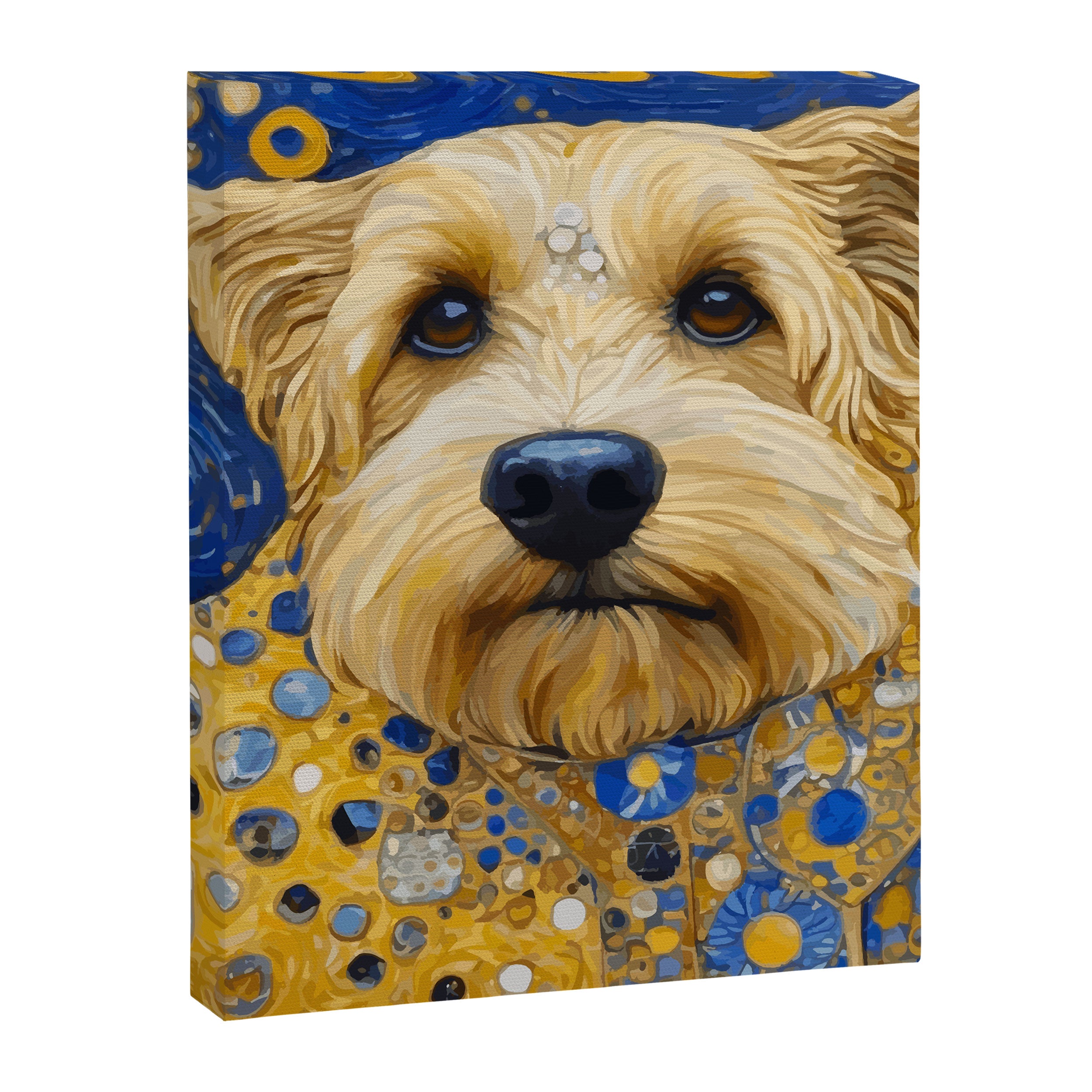Gustav Klimt Dog in a Starry Night Landscape Canvas Print Gallery Image 8