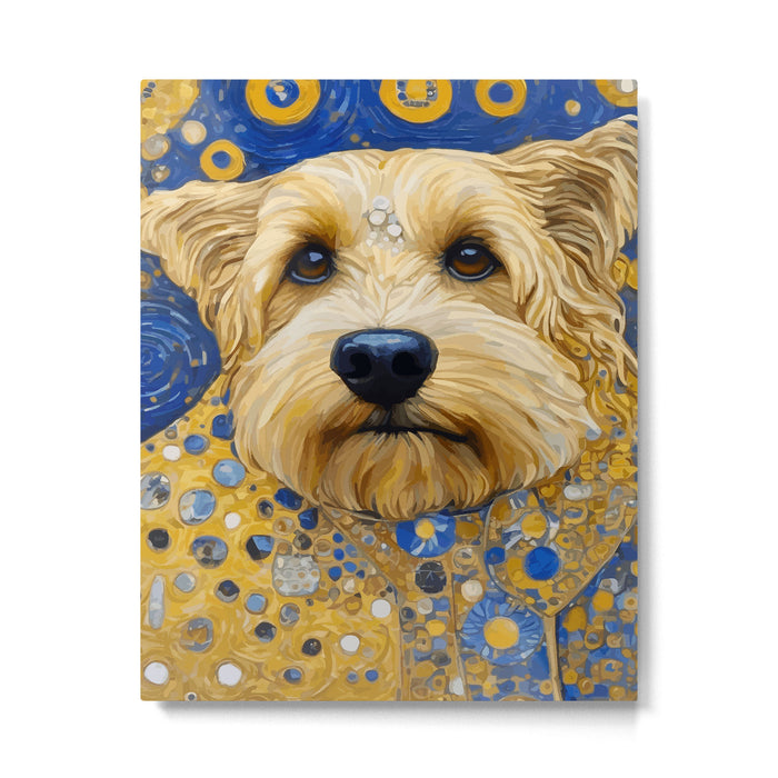 Gustav Klimt Dog in a Starry Night Landscape Metal Print Gallery Image 1