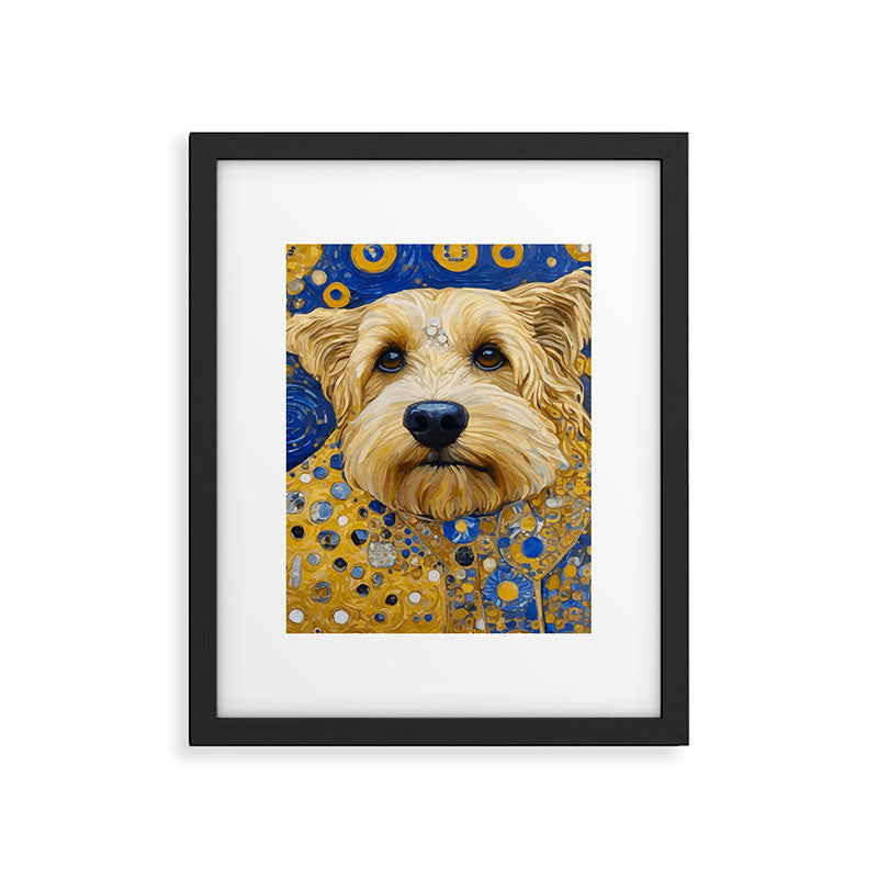 Gustav Klimt Dog in a Starry Night Landscape Framed Art Print Gallery Image 6