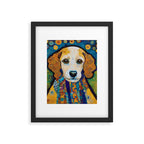 Gustav Klimt Dog with Colorful Scarf Framed Art Print Gallery Image 6
