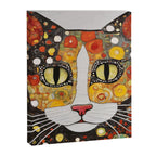 Gustav Klimt Style Cat with Magnificent Whiskers Canvas Print Gallery Image 8