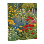Gustav Klimt Style Colorful Flower Garden Canvas Print Gallery Image 3