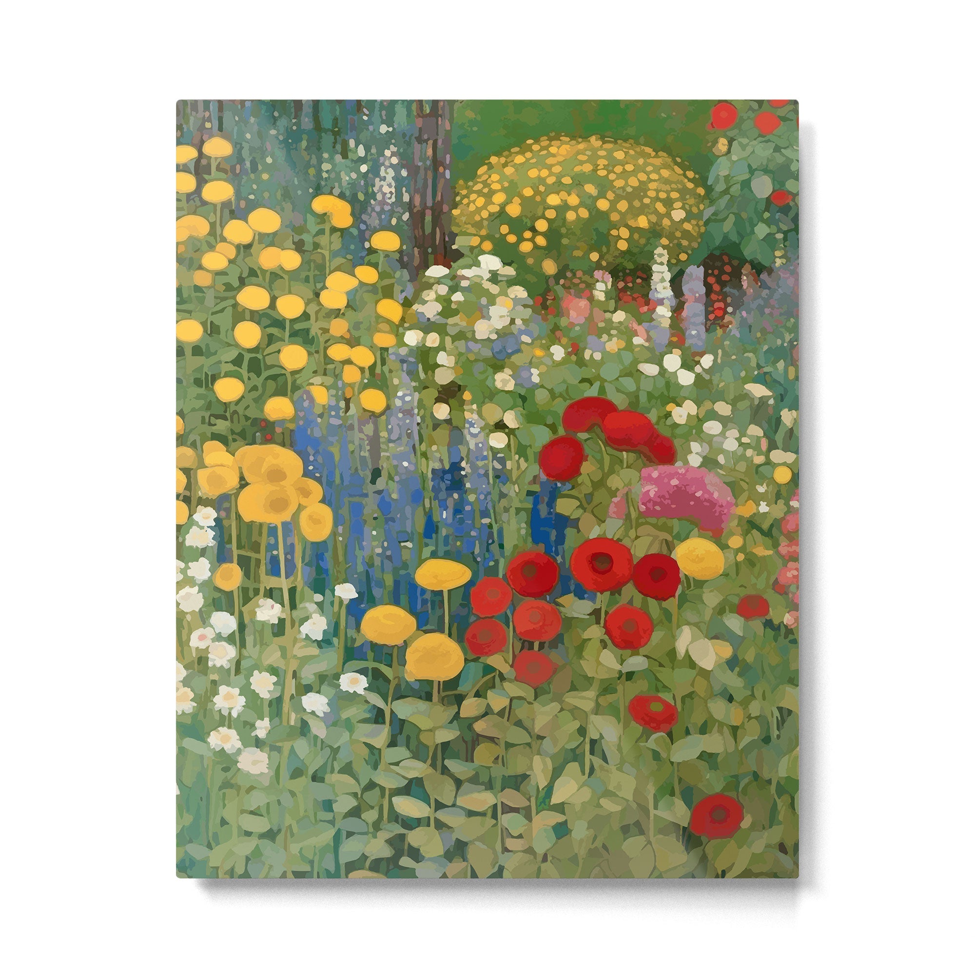 Gustav Klimt Style Colorful Flower Garden Metal Print Gallery Image 6