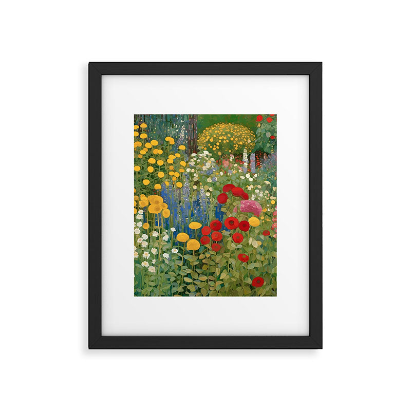 Gustav Klimt Style Colorful Flower Garden Framed Art Print Gallery Image 6