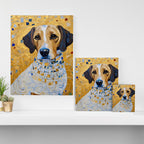Gustav Klimt Style Dog in a Beautiful Dress Canvas Print Gallery Image 3